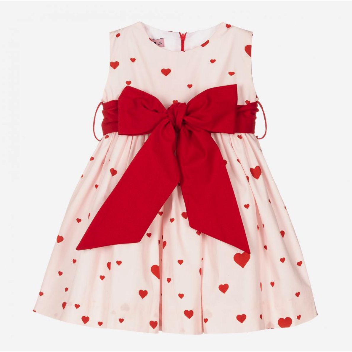 Pink W/ Red Hearts Classic Dress