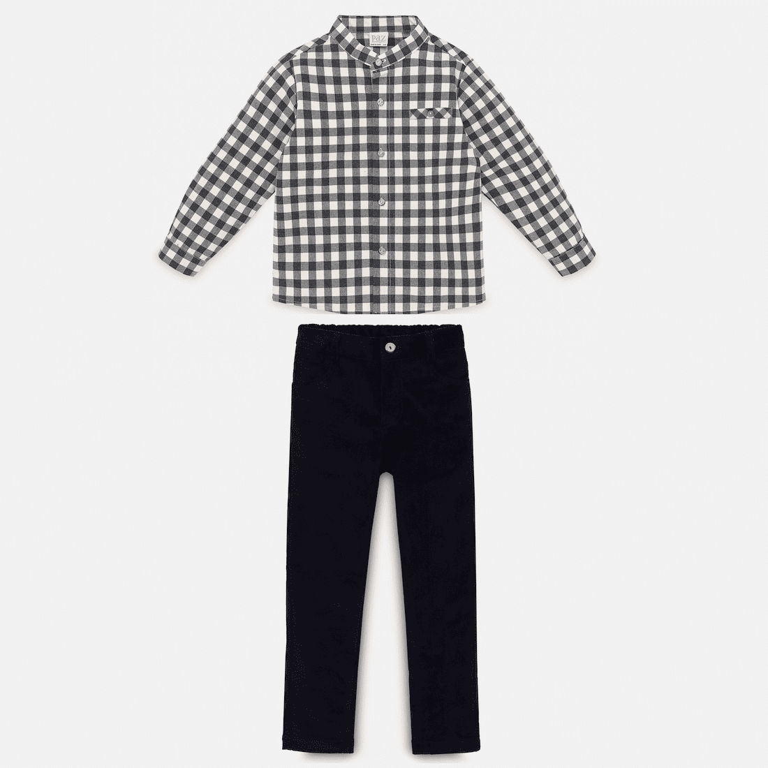 Black & Ivory Trousers Set