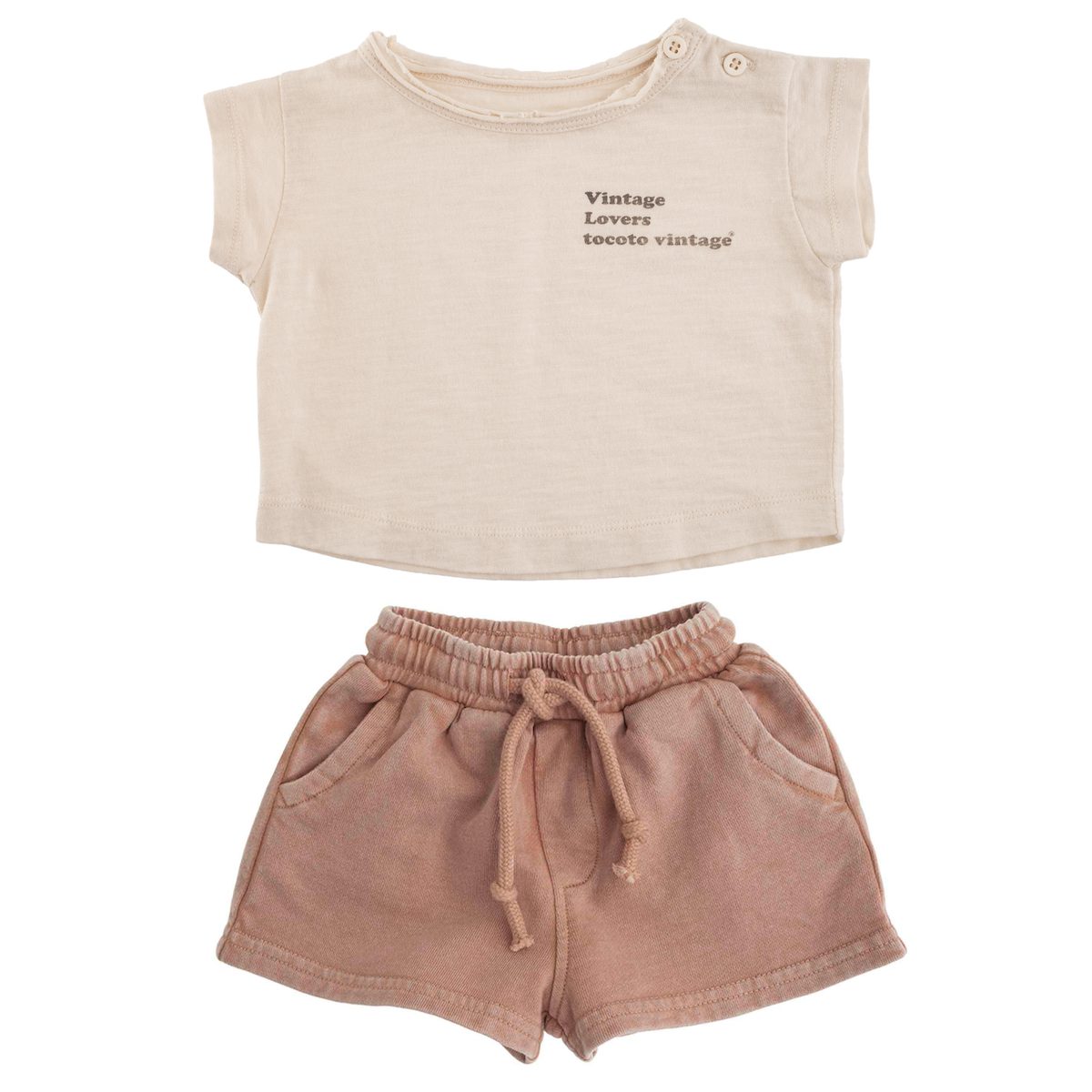 Tocoto Vintage Club T-Shirt & Fleece Shorts