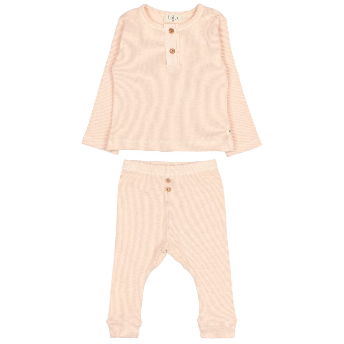 Rib Flame Top & Legging | Rose