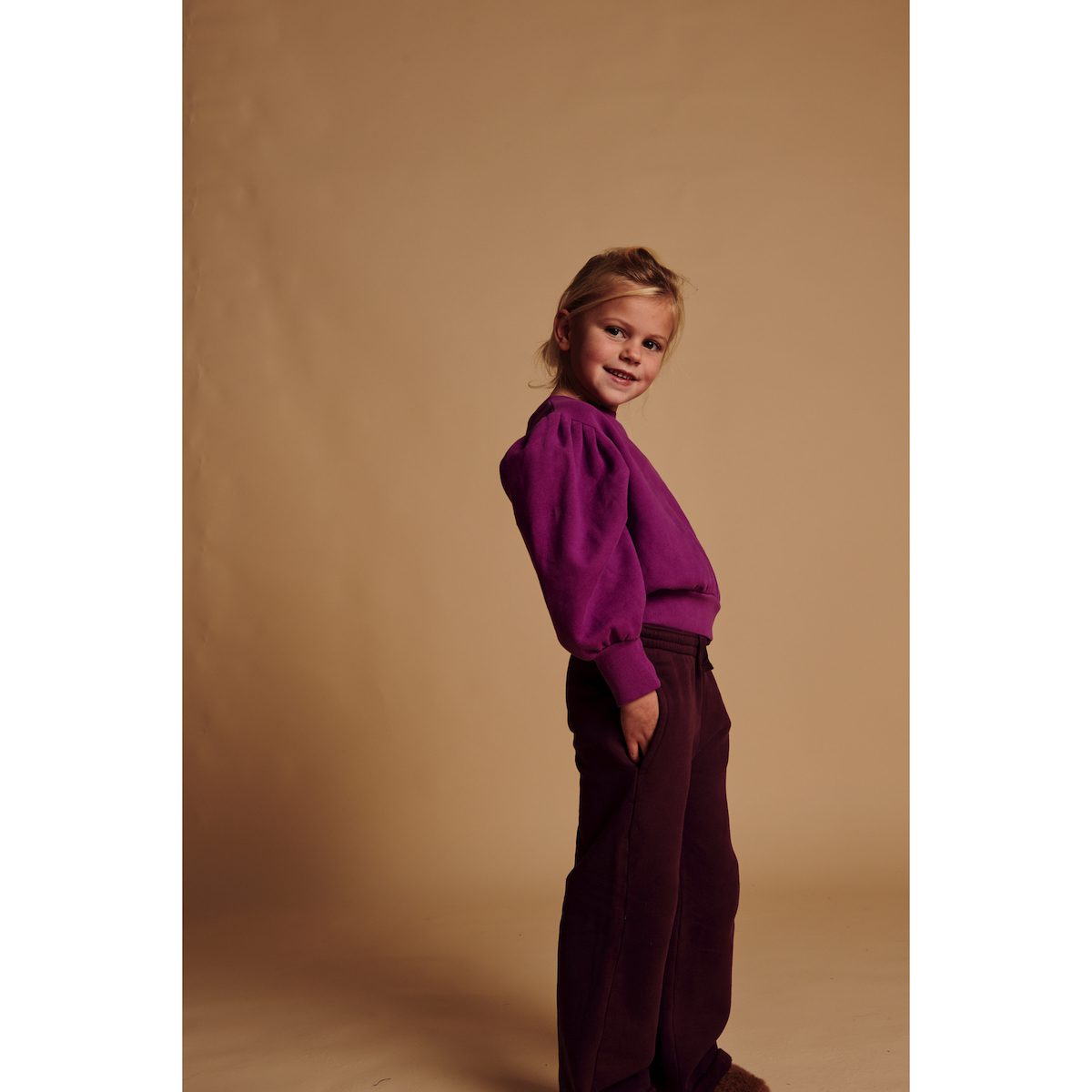 Puffed Sweater Striking Purple