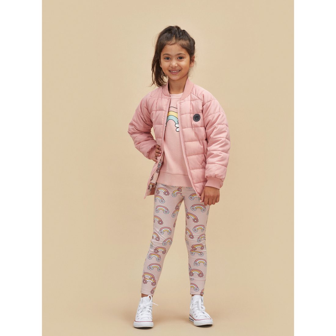 Daisy Rainbow Reversible Bomber