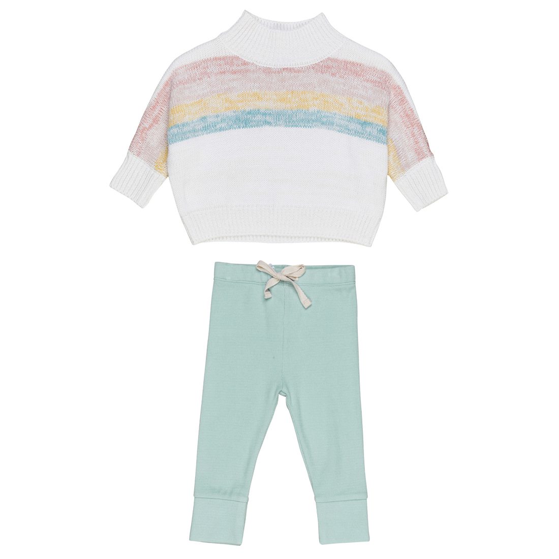 Over The Rainbow Knit Jumper & Sea Rib Legging