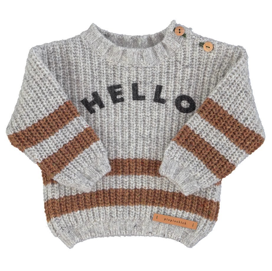 Knitted Sweater | Light Grey W/ 