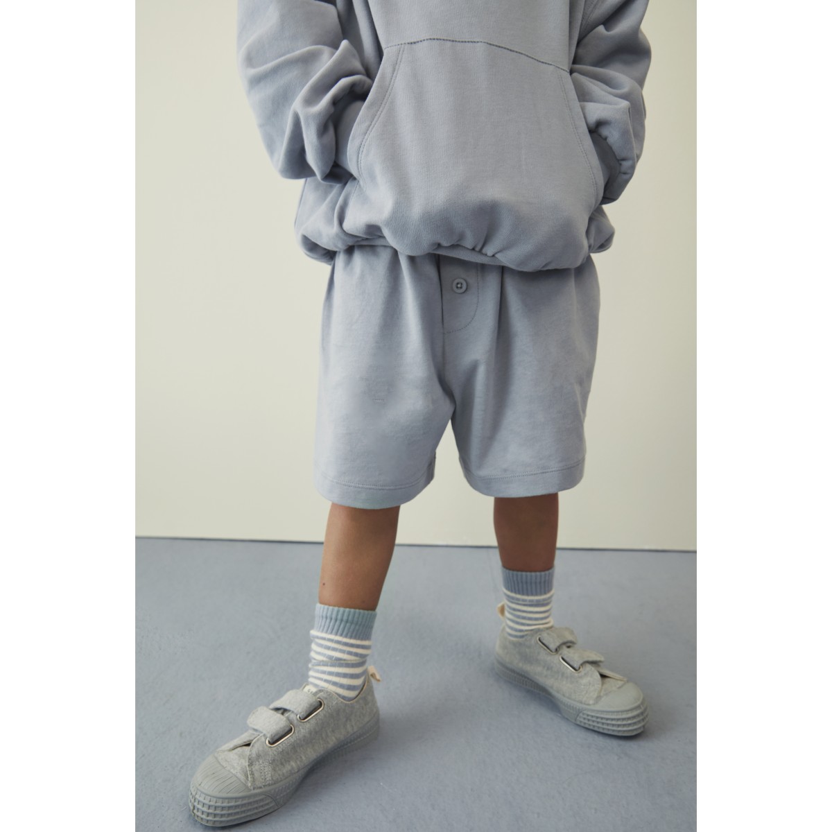 Button Shorts Stone Gray