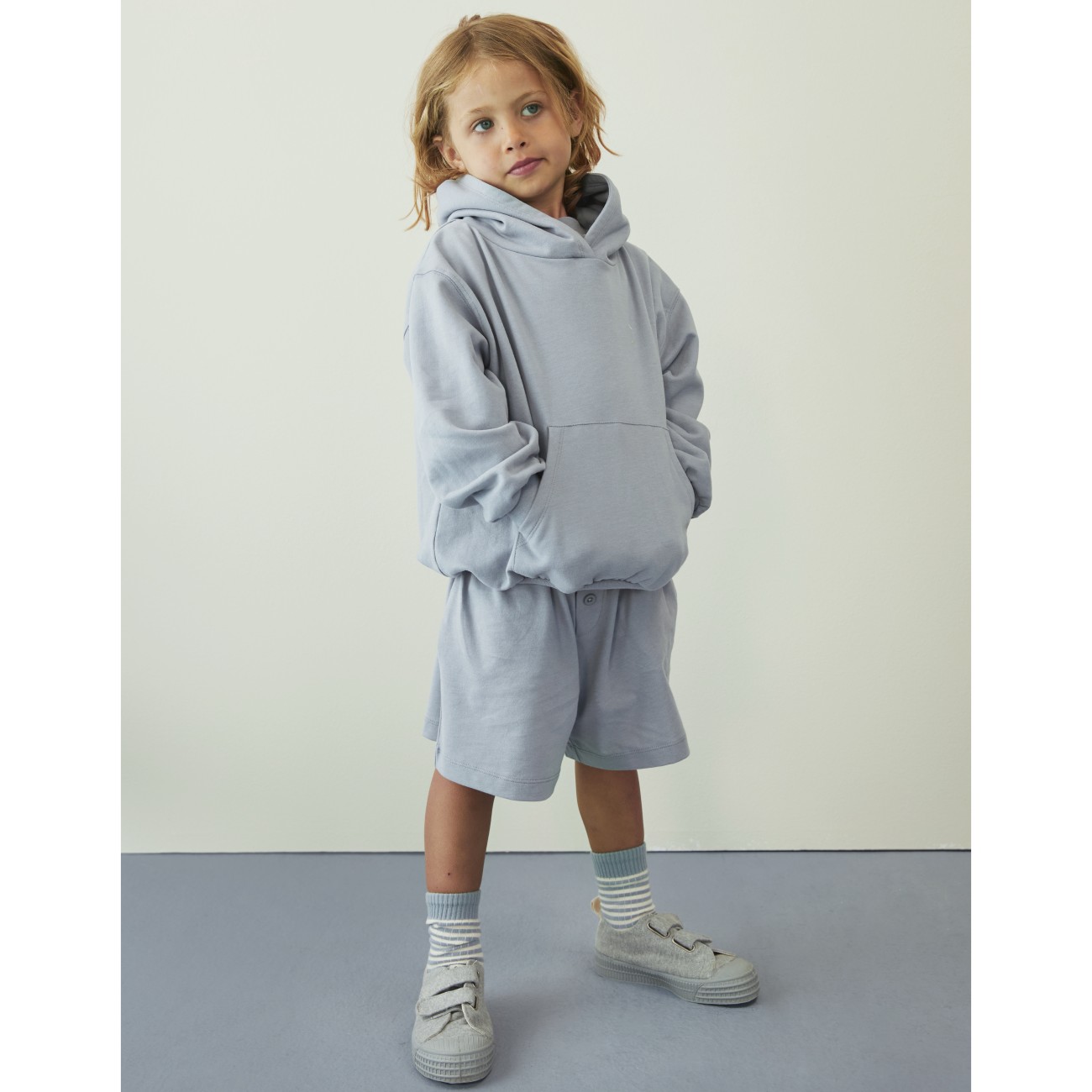 Button Shorts Stone Gray