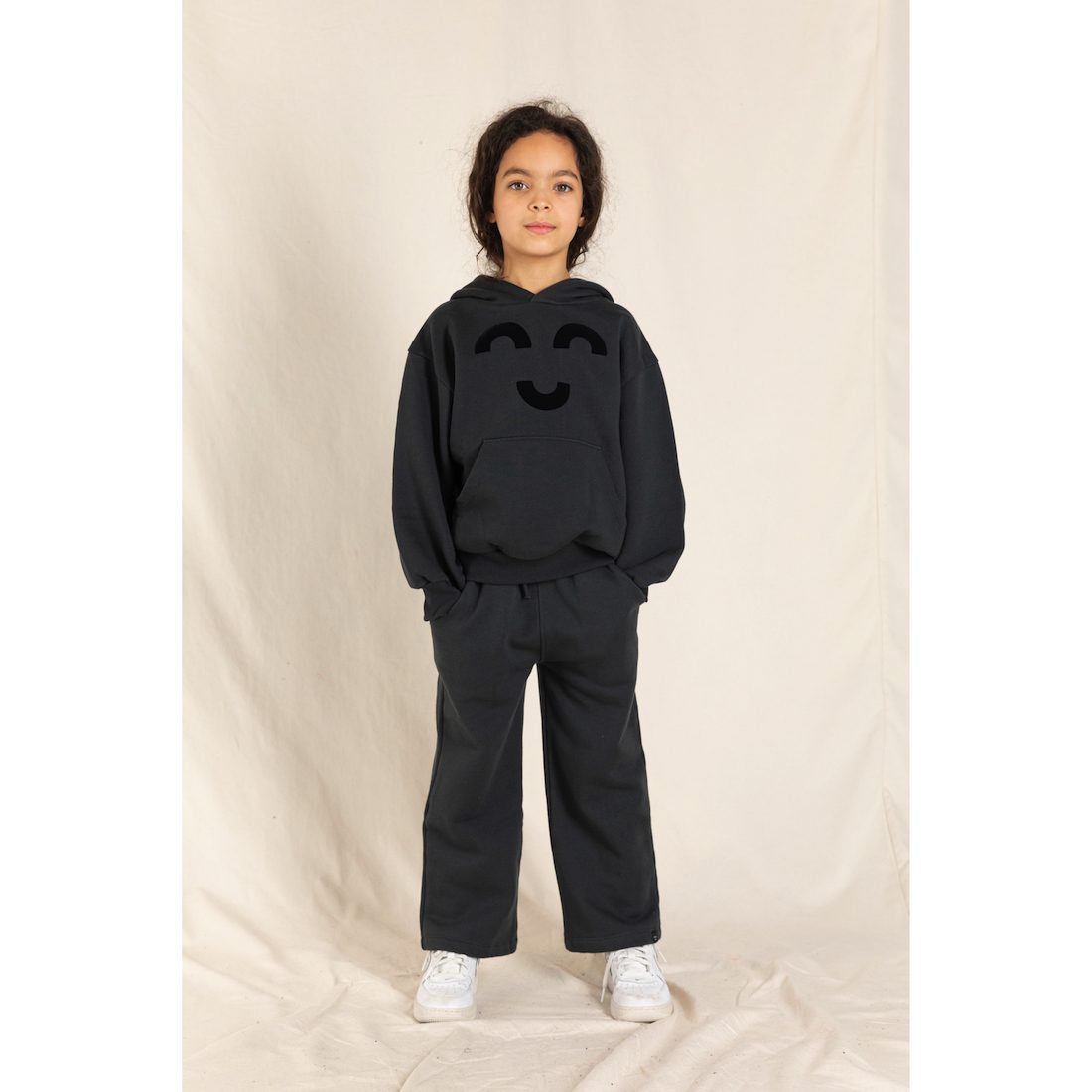 Horst Ash Black Hooded Sweatshirt & Delrey Ash Black Large Leg Pants