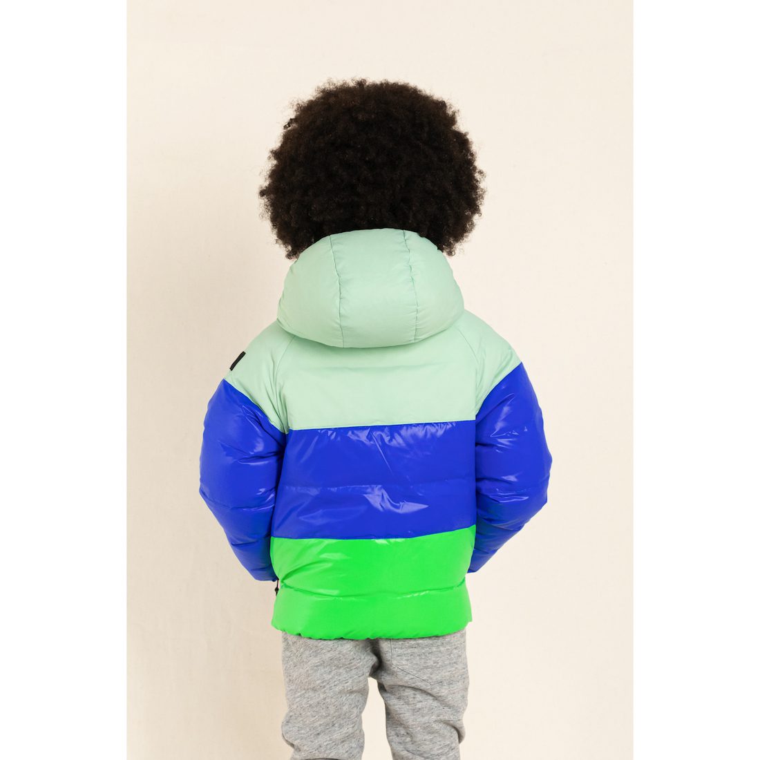Snowscout REVERSIBLE Happy Green Colorblock Down Jacket