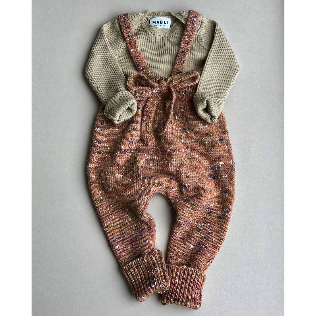 Sylfaen Skinny Rib Vintage Cream & Tylwyth Teg Pants Opal