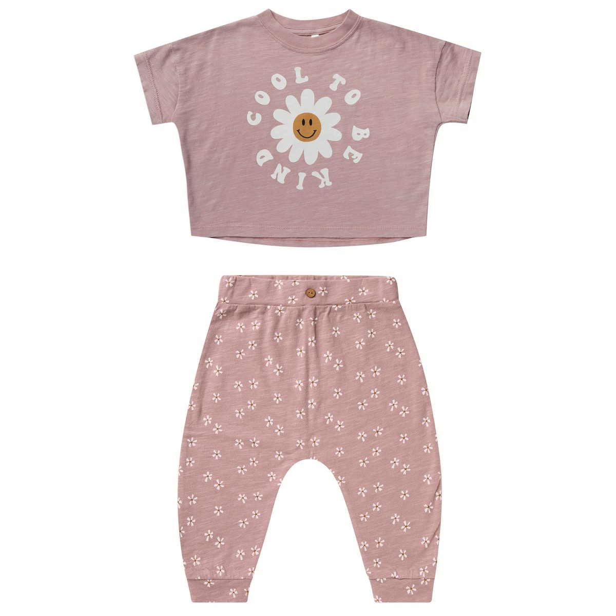 Cool To Be Kind Boxy Tee & Dainty Fleur Slouch Pant