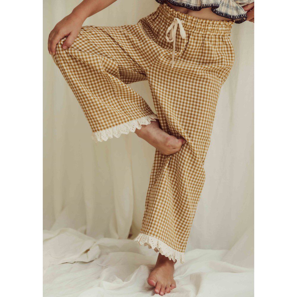 Loulou Pants | Mustard Vichy