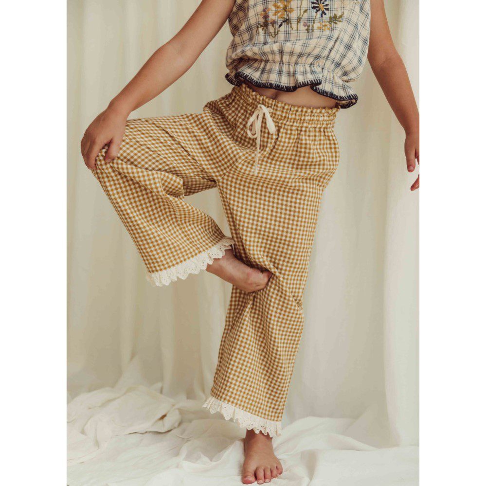 Loulou Pants | Mustard Vichy