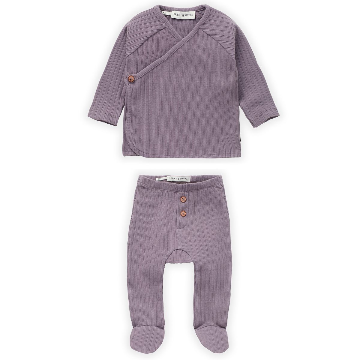 Baby Cardigan & Footie | Purple