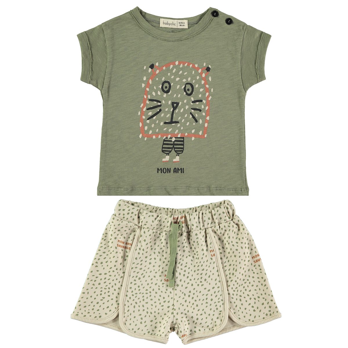 T-Shirt Mon Ami Green & Shorts Sauvage Green