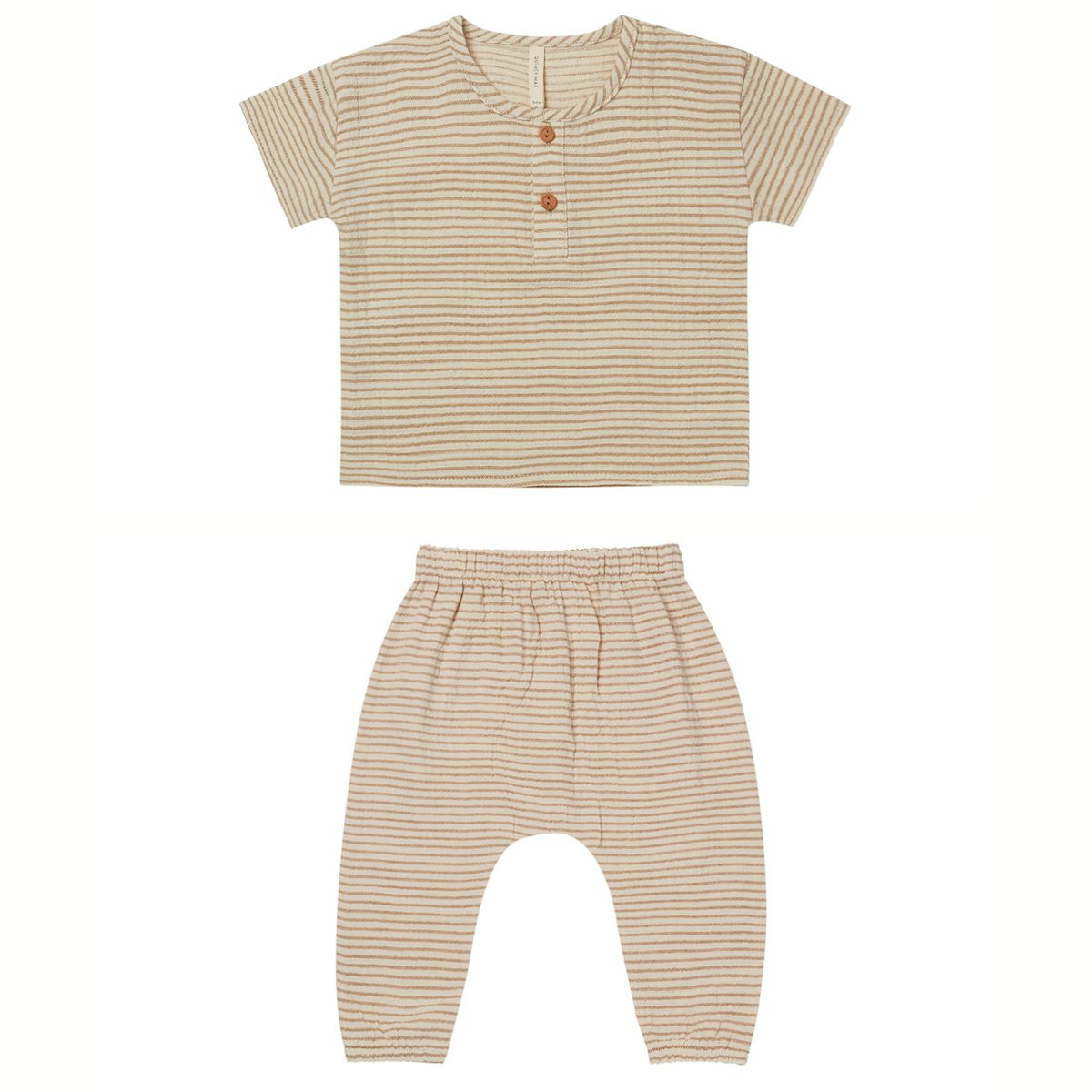 Henry Top & Woven Pant | Ocre Stripe