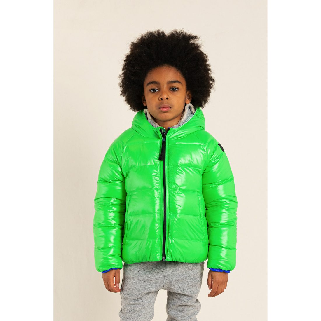 Snowscout REVERSIBLE Happy Green Colorblock Down Jacket