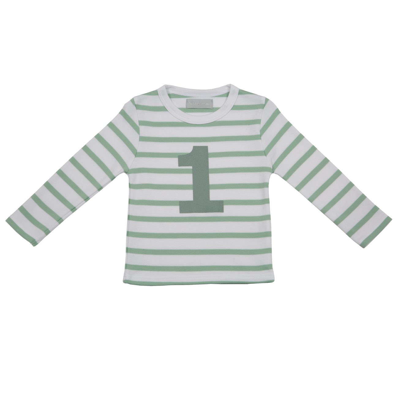 Seafoam & White & Green Breton Striped Top | 1