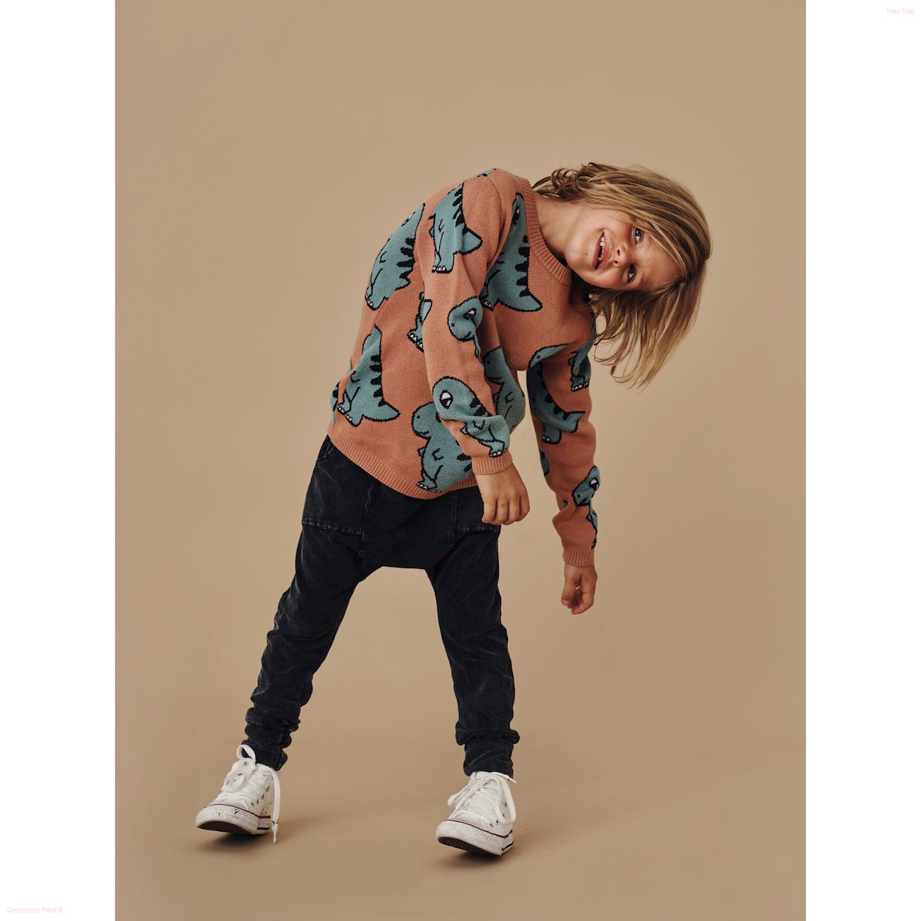 B-Ball Dino Knit Jumper