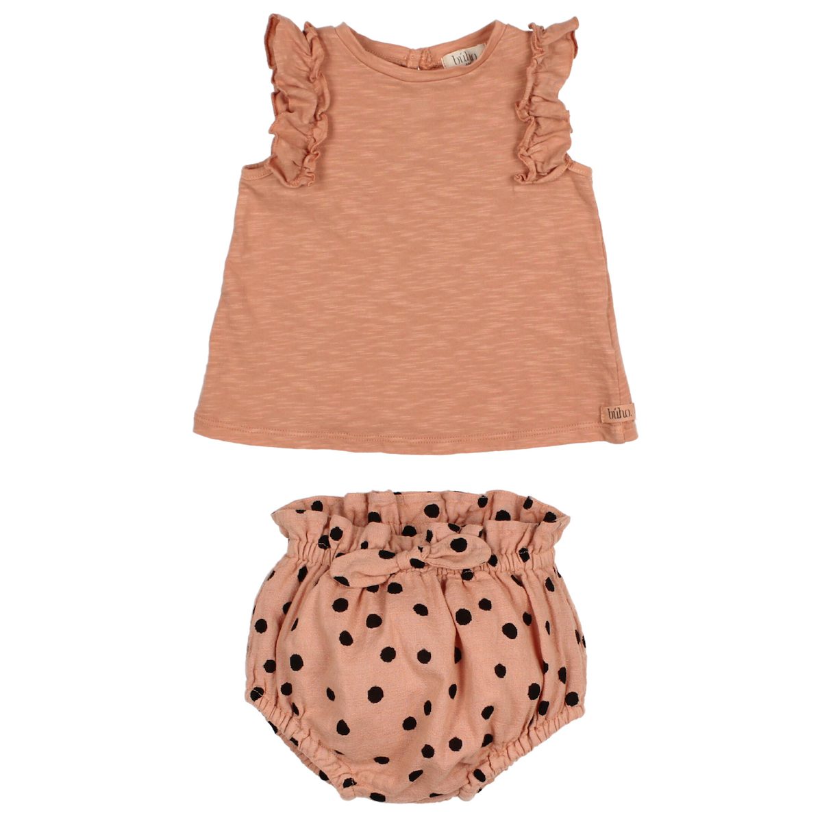 Antic Rose Ruffle T-Shirt & Dots Bloomer