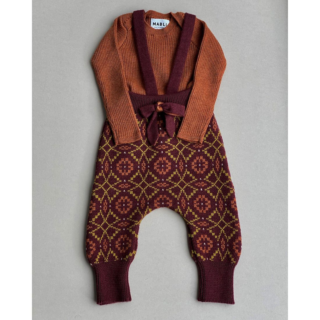 Sylfaen Skinny Rib & Amber Brecon Pants Berry