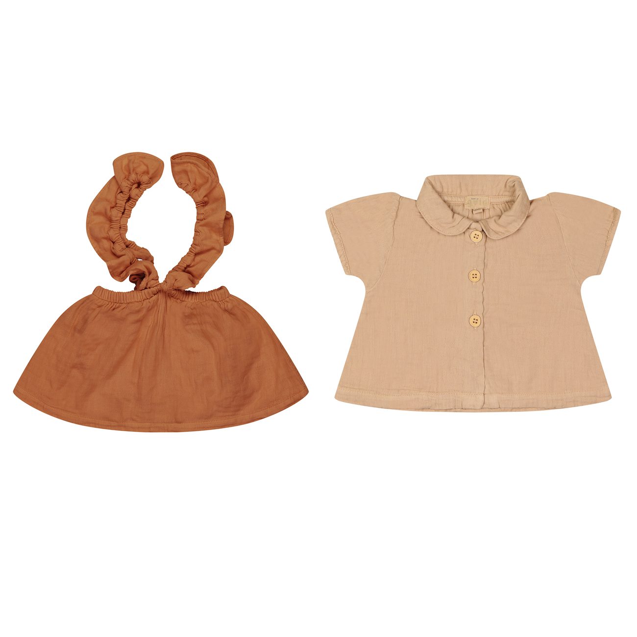 Odin Rust Dress & Peach Harrie Shirt