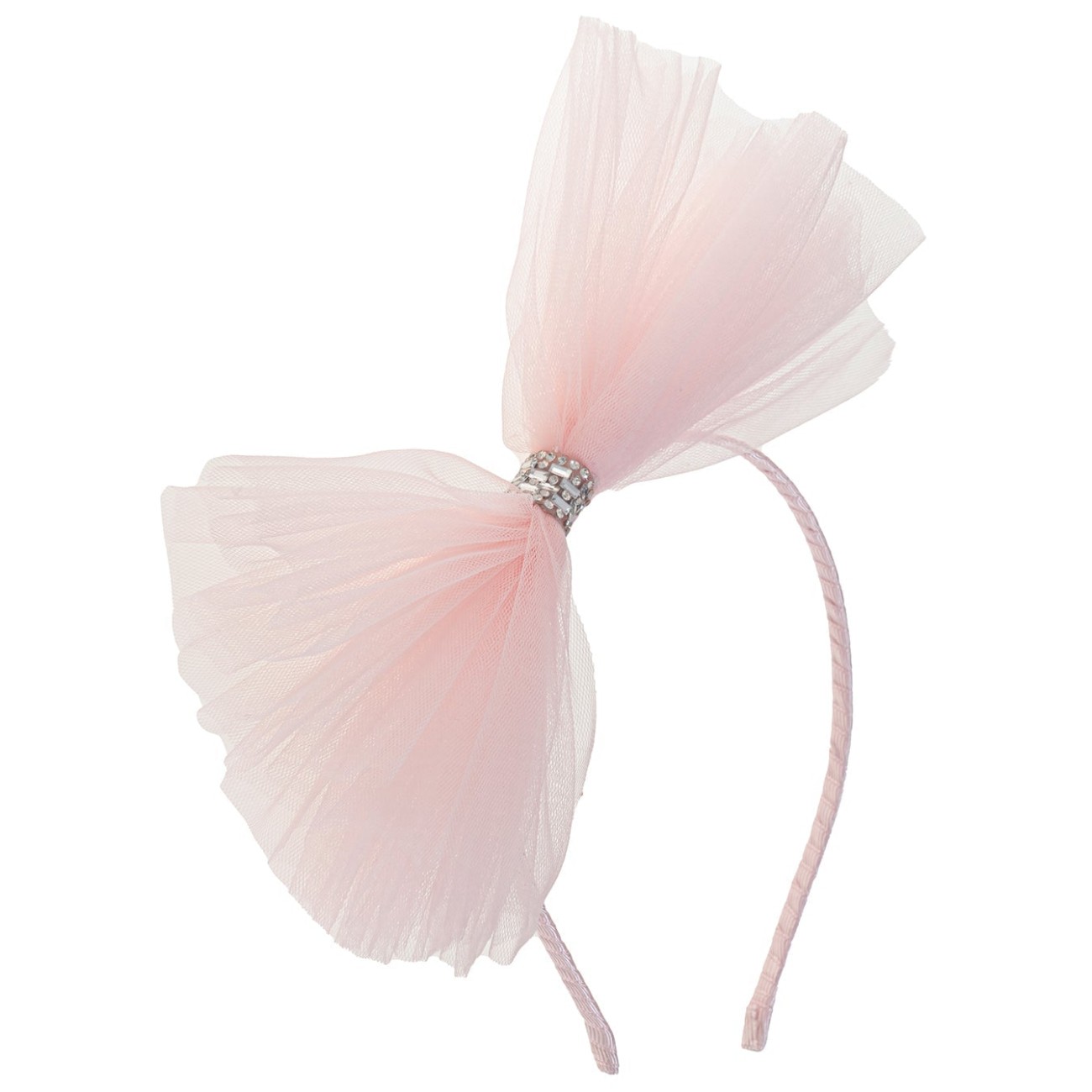 Lola Bow Headband Pink Rose