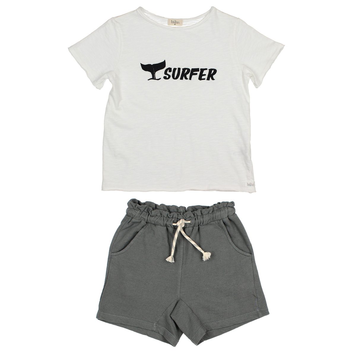 Surfer T-Shirt & Fleece Short Pants