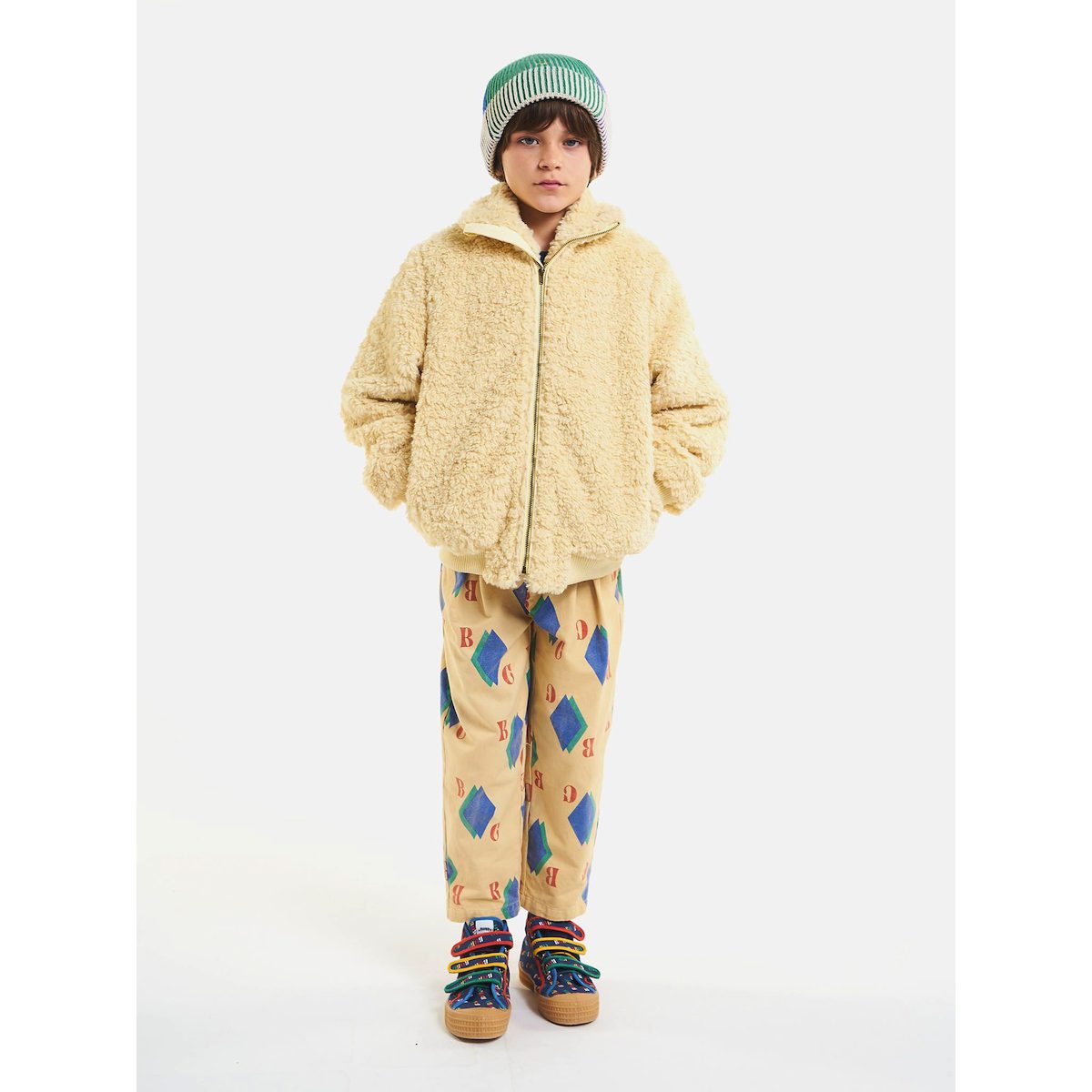 Diamond Patch Sheepskin Jacket