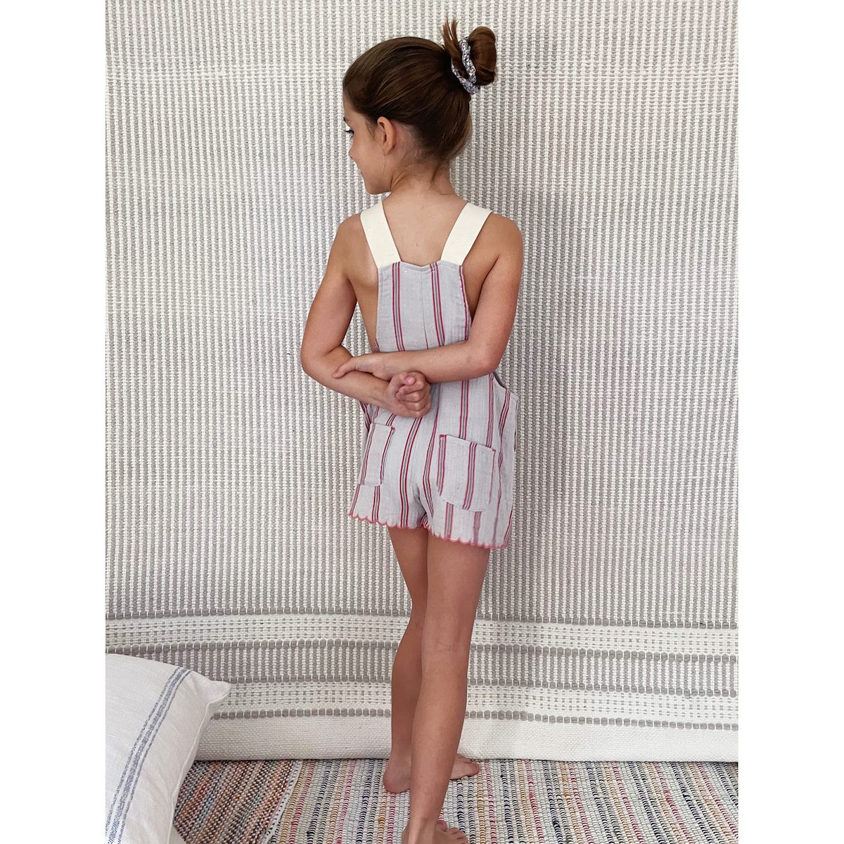 Josette Striped Overall | Sky