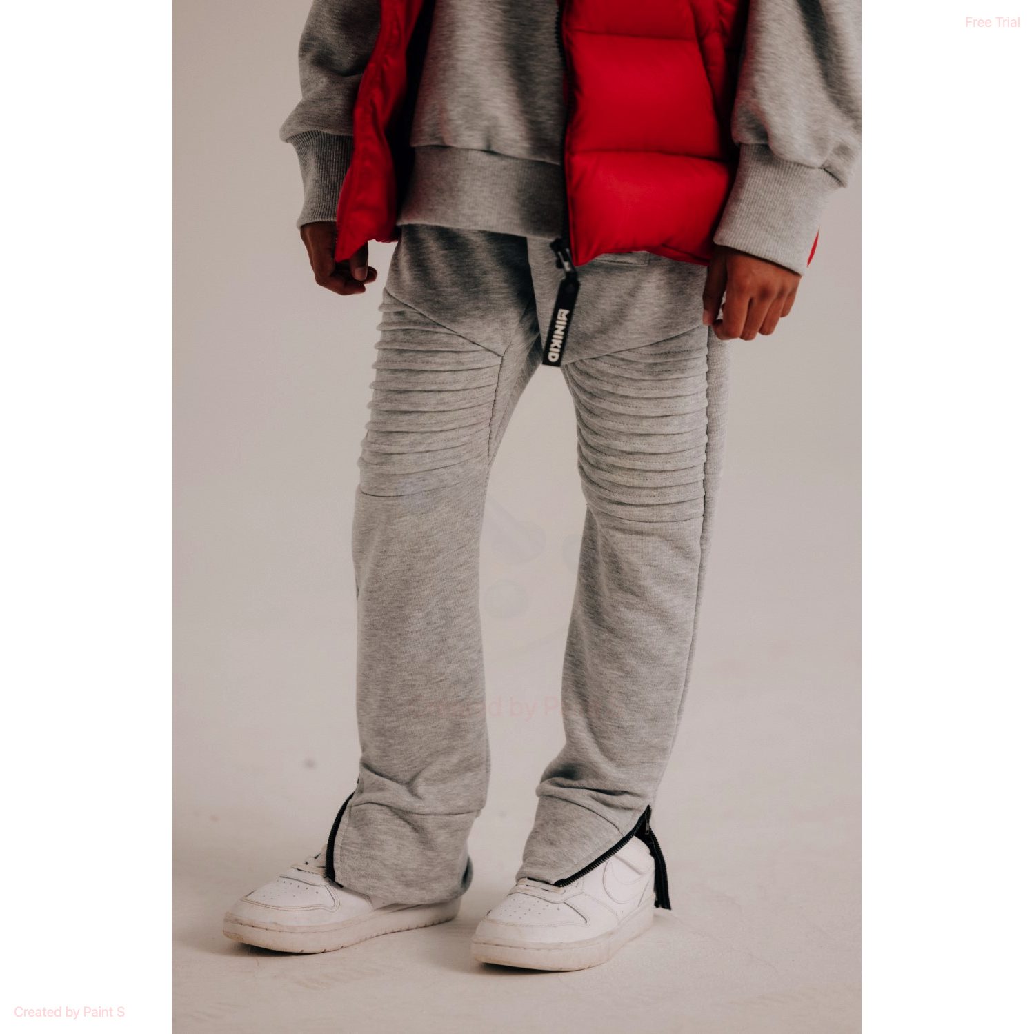 Grey Classic Shape Pants