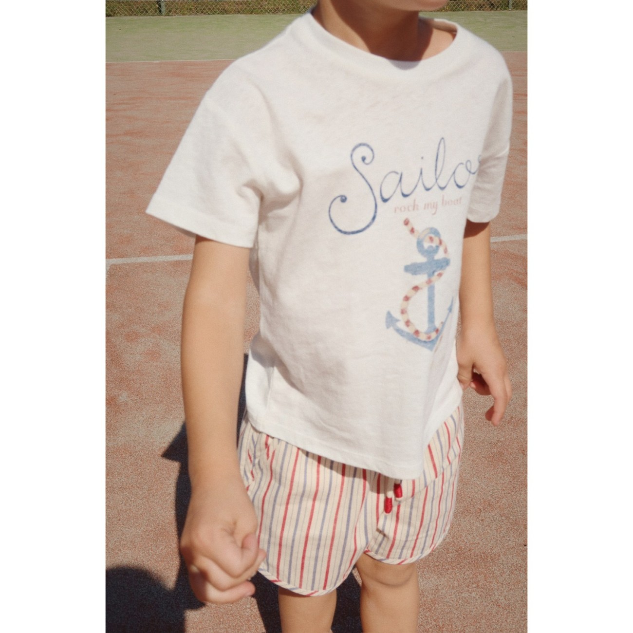 Era Tee Off White Sailor & Marlon Shorts Antique Stripe
