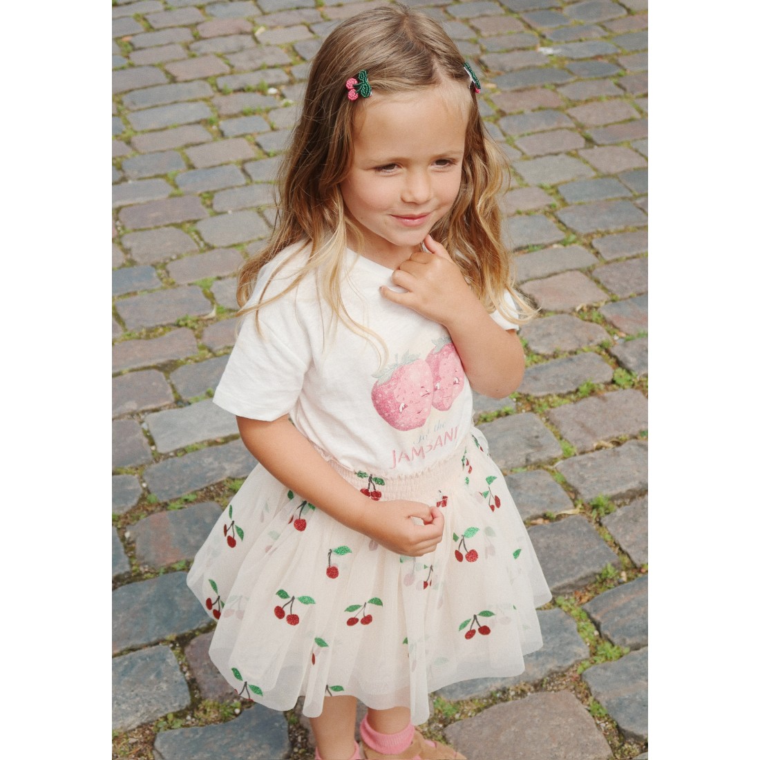 2 Pack Pearly Hair Clips Cherry