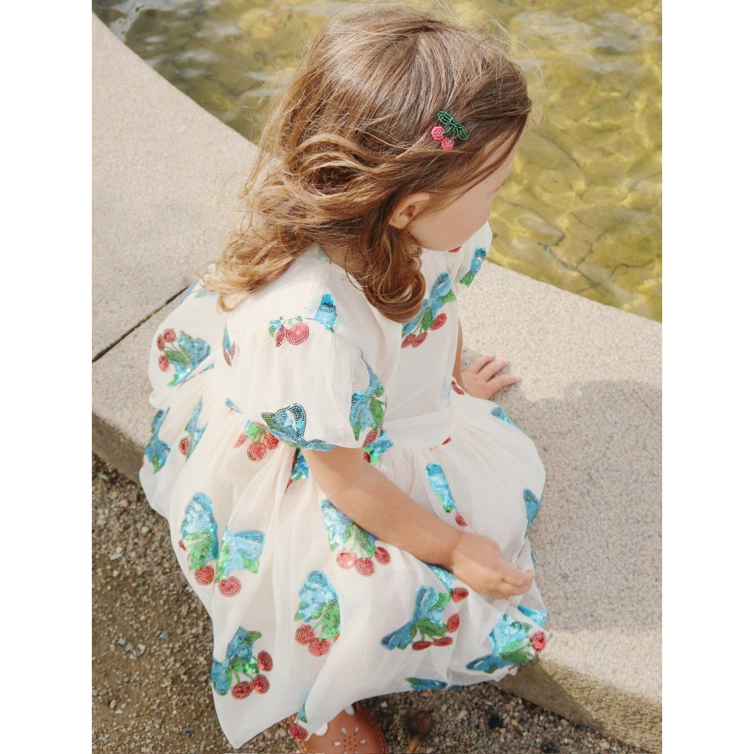 2 Pack Pearly Hair Clips Cherry