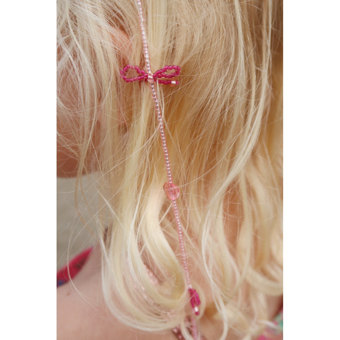 2 Pack Pearly Tassel Hair Clip Pink Bow
