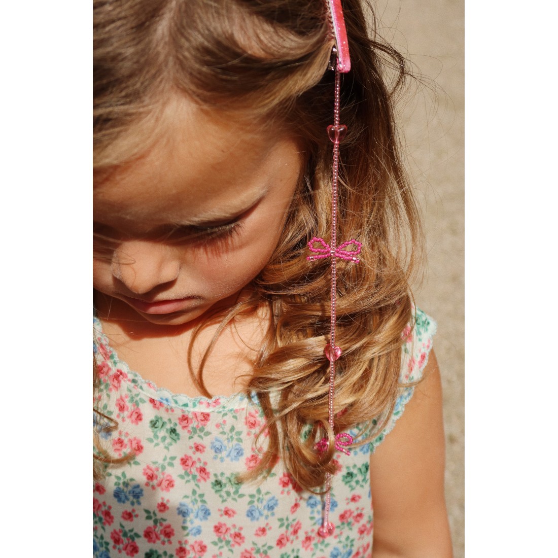 2 Pack Pearly Tassel Hair Clip Pink Bow
