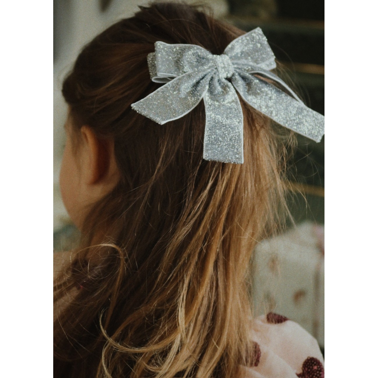 Glitter Velvet Double Bow