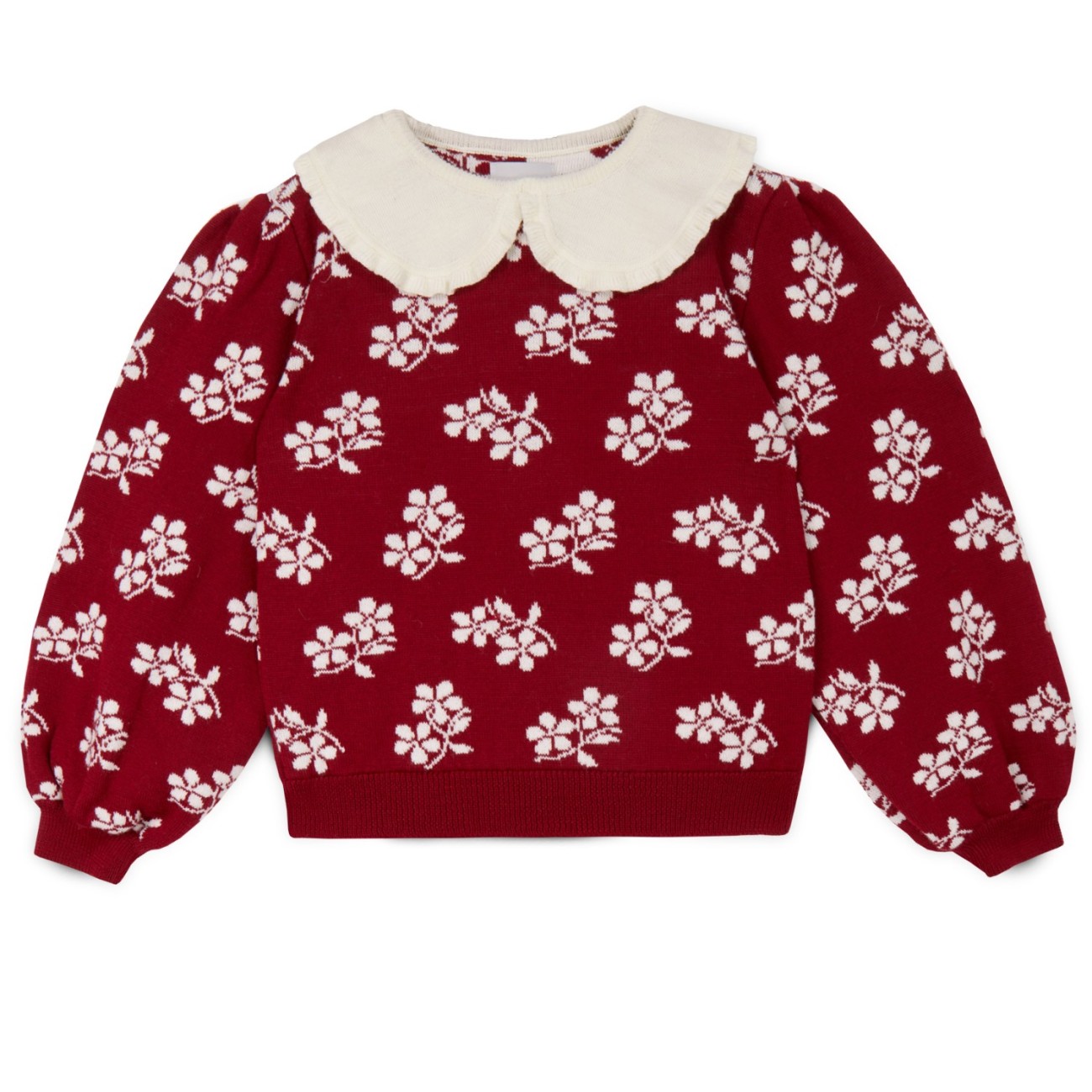 Lila Flower Sweater Rio red