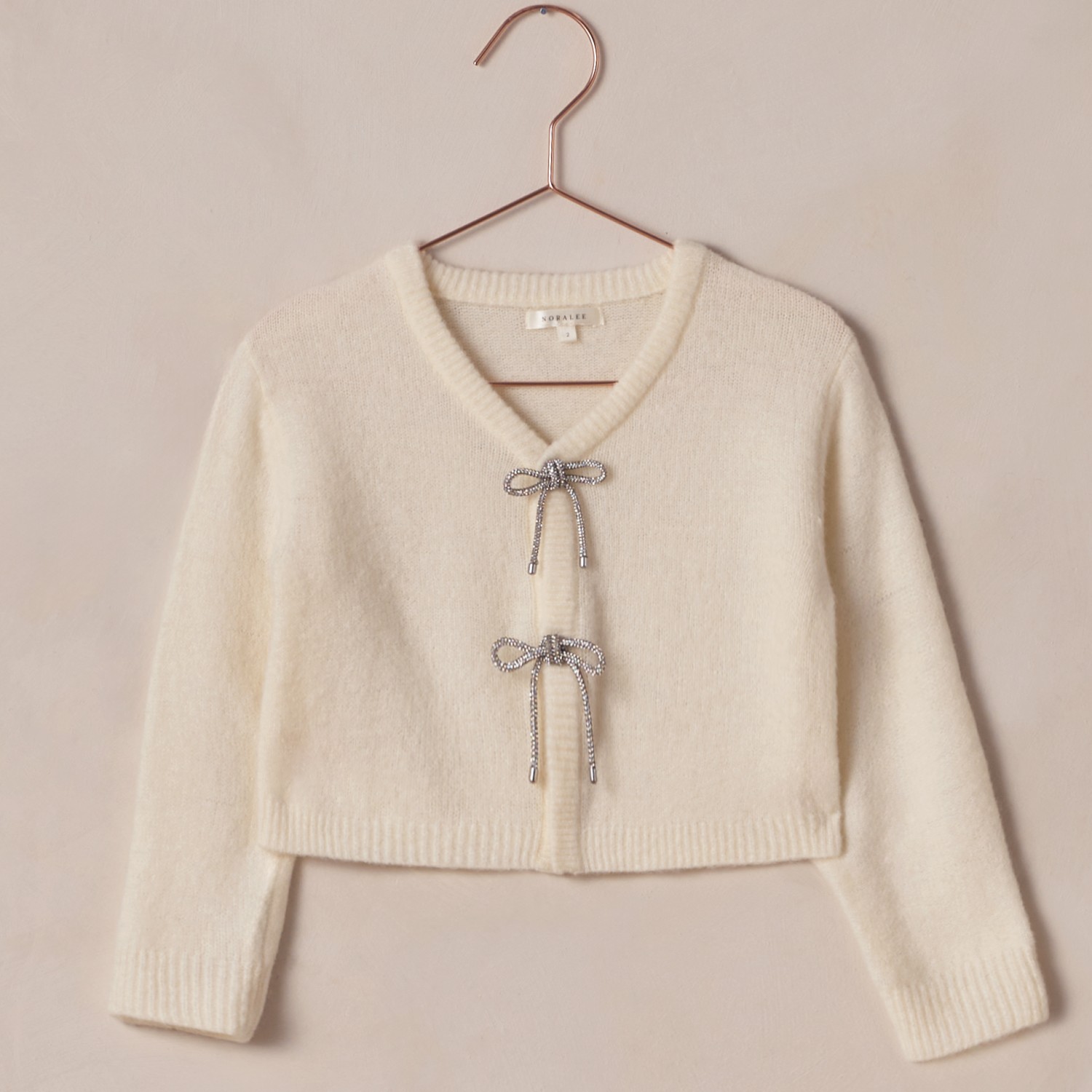 Bow Cardigan Ivory