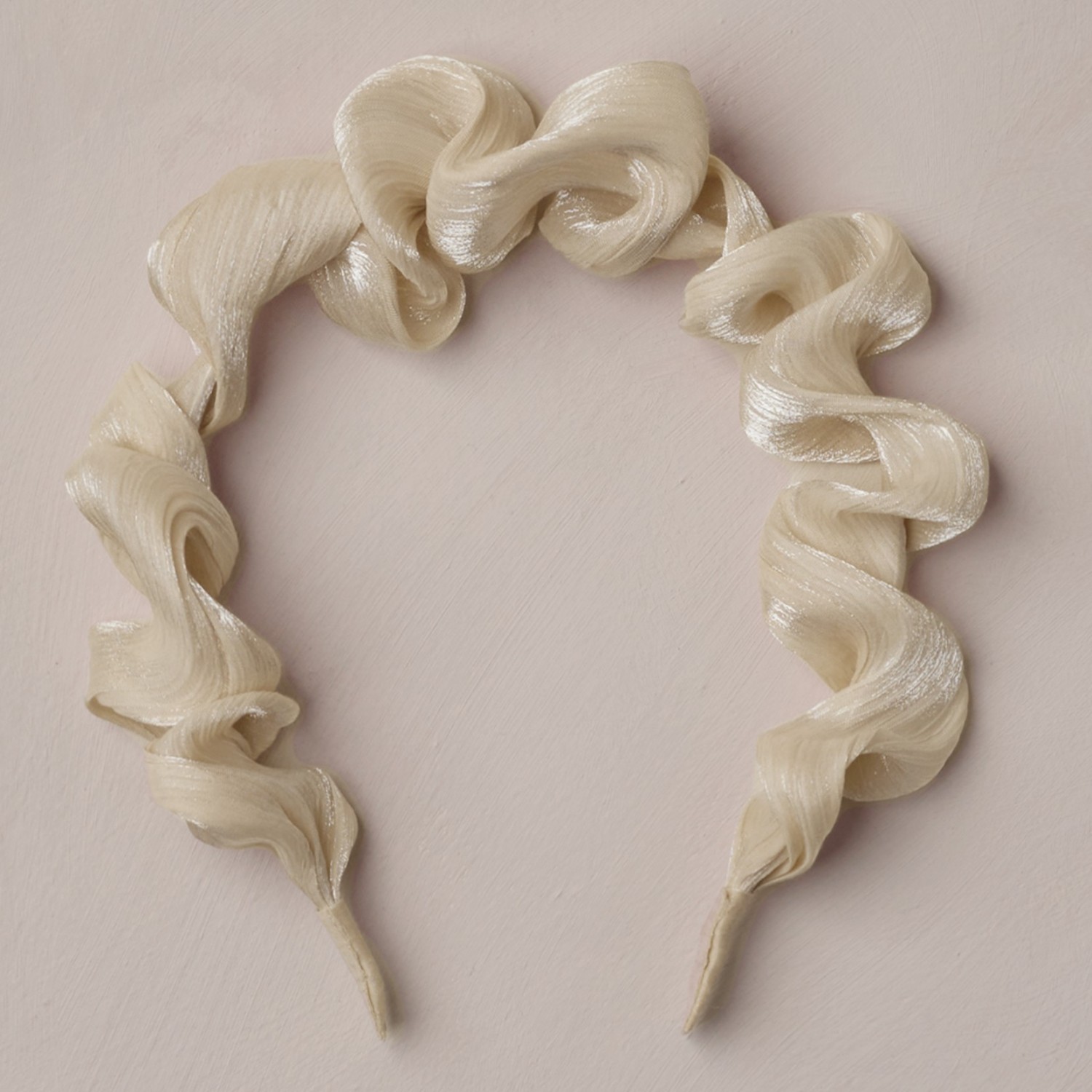 Gathered Headband Ecru