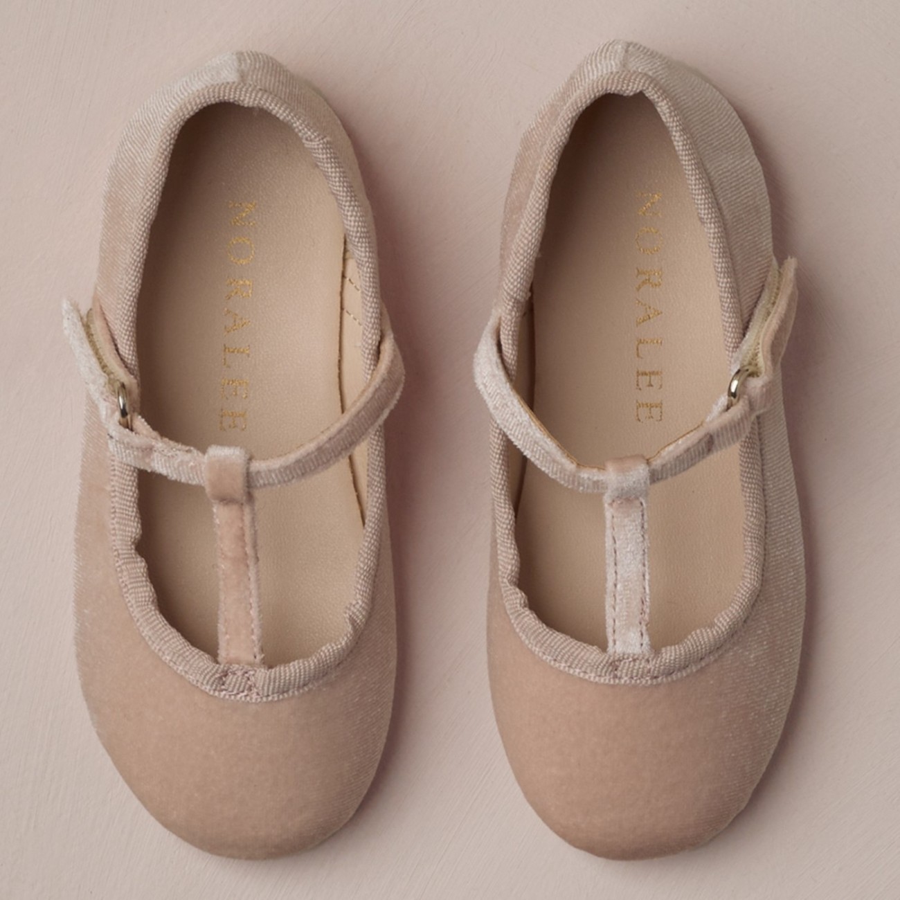 T-Strap Ballet Flats Rose