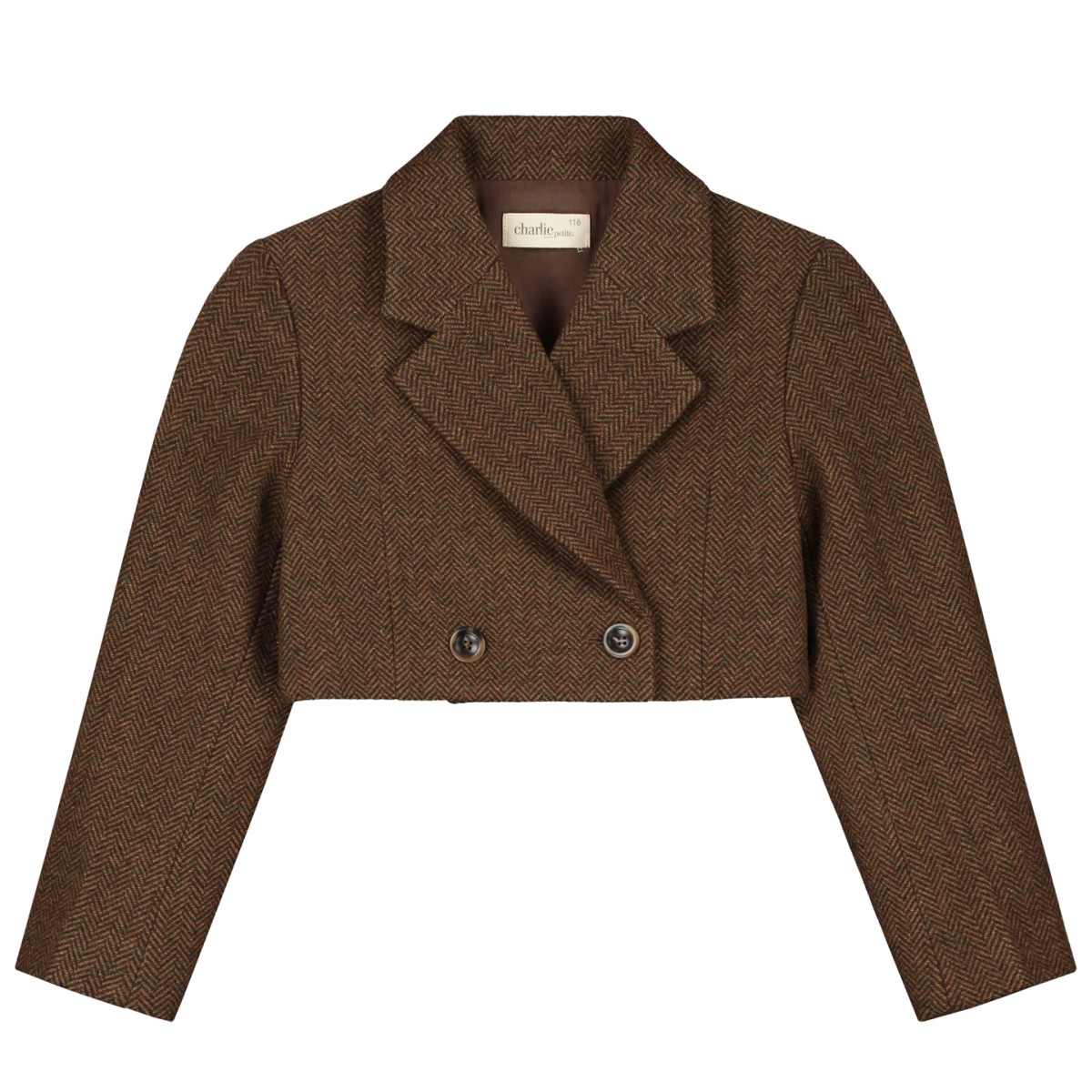 Nora Cropped Blazer Brown Melange