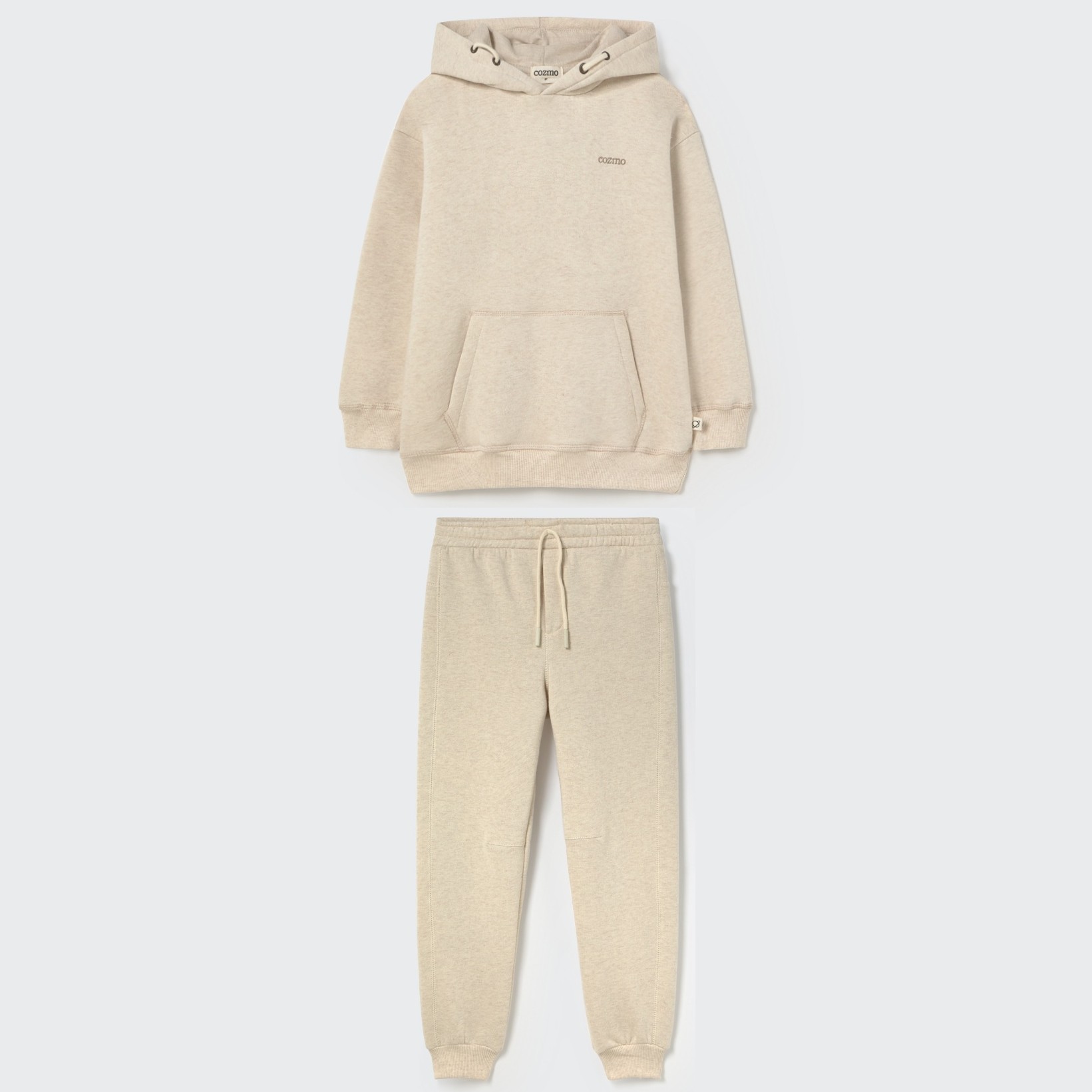 Orlando Hooded Sweatshirt & Rabat Pants Stone Mélange fleece