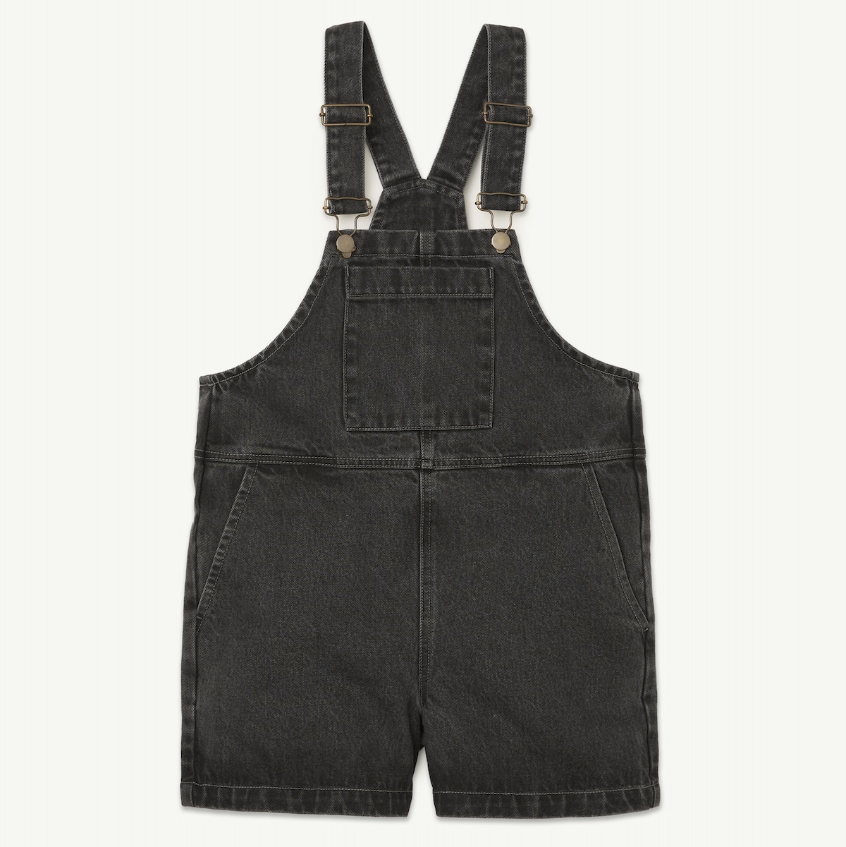 Short Dungaree | Washed Black Denim