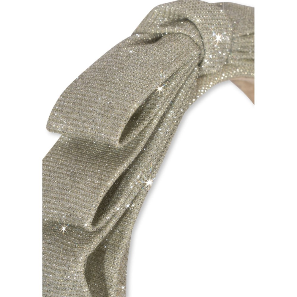 Glitter Bow Hairbrace | Silver