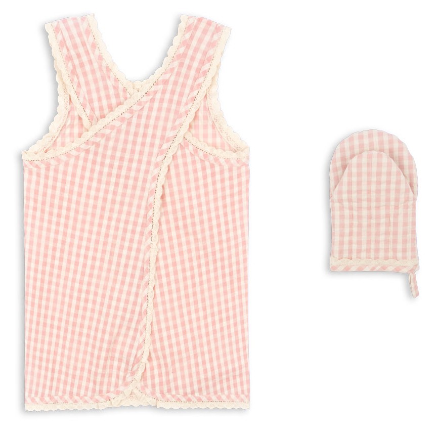 Kids Frill Apron Set | Cherry Check