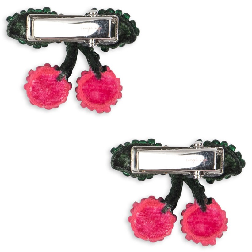 2 Pack Pearly Hair Clips Cherry