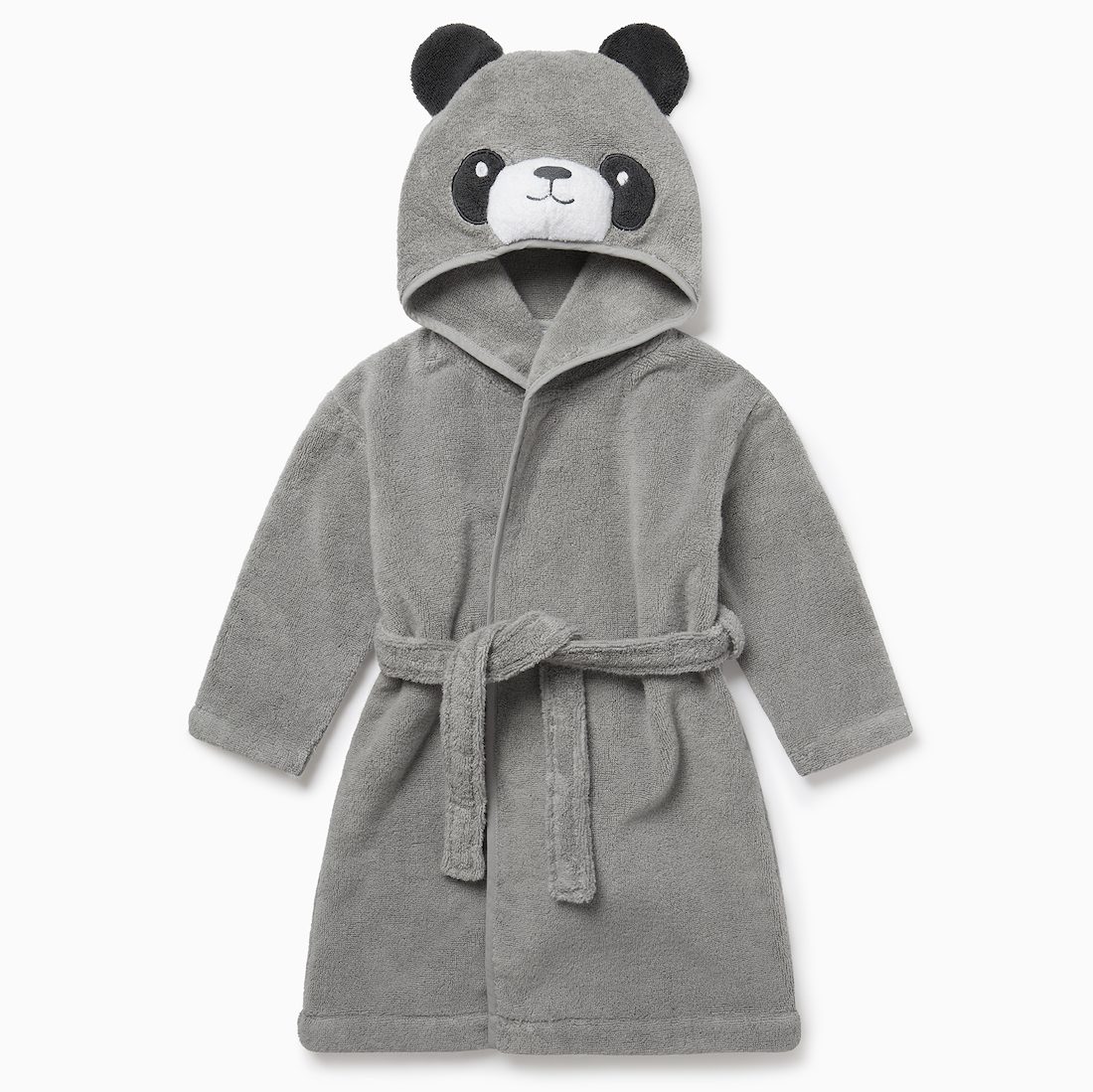 Hooded Bath Robe | Panda Grey