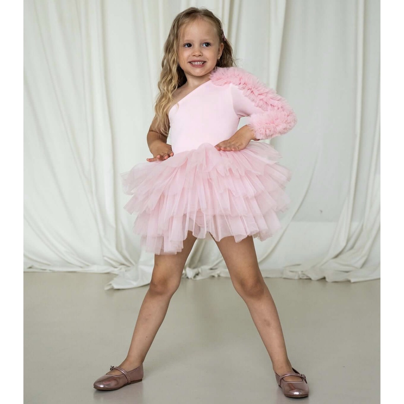 Bella Pink Rose Tutu Dress