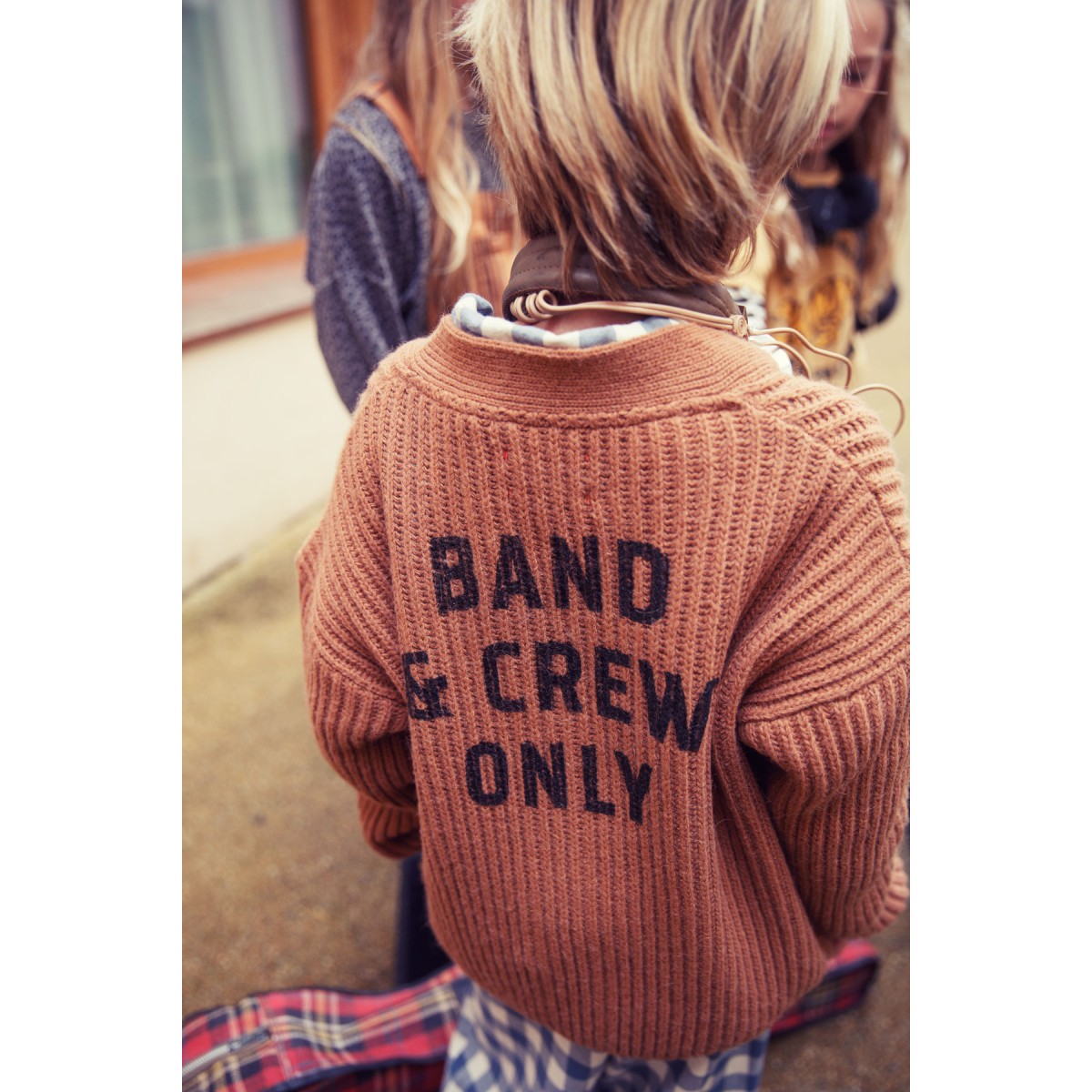 Knitted Cardigan Brown W/ 