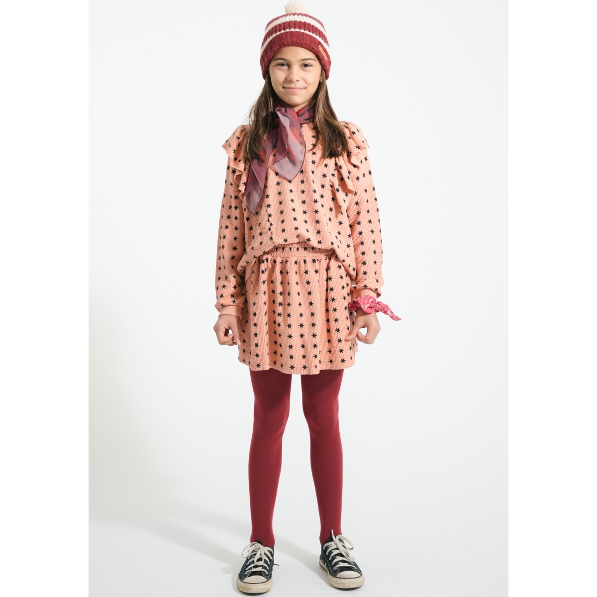 Sweatshirt Pink W/ Black Stars